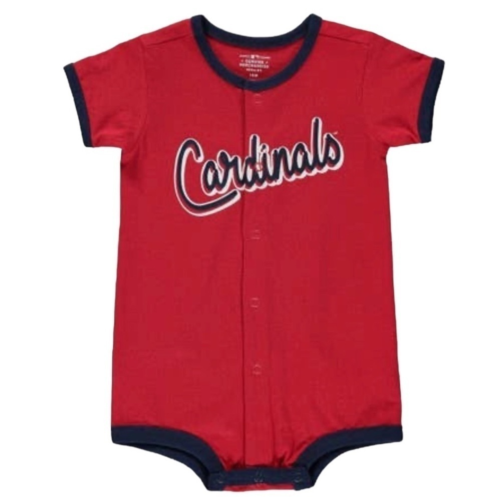 ST Louis cardinals, MLB,  Infant Power Hitter Romper Offically Licensed 3-6 mo